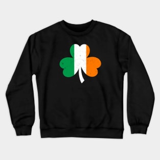 Vintage Shamrock - Flag - St. Patricks Day Crewneck Sweatshirt